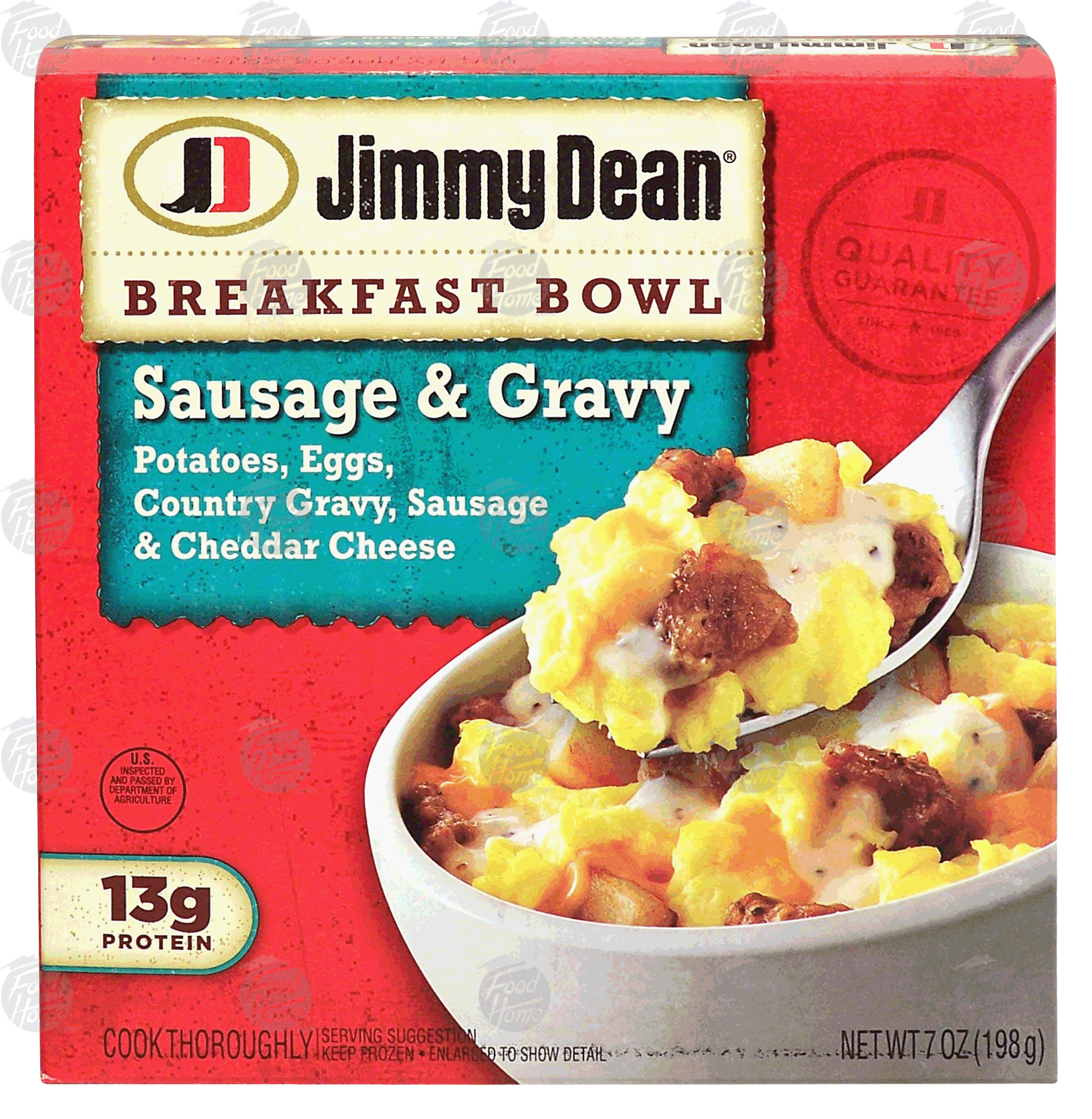 Jimmy Dean Breakfast Bowl sausage & gravy, potatoes, eggs, country gravy, sausage & cheddar Full-Size Picture